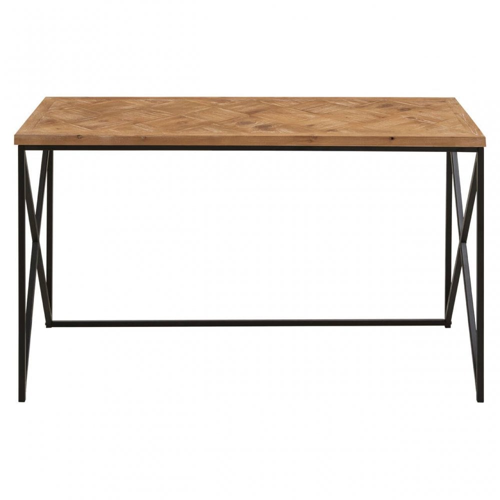 Kickford Console With Natural Parquet Top