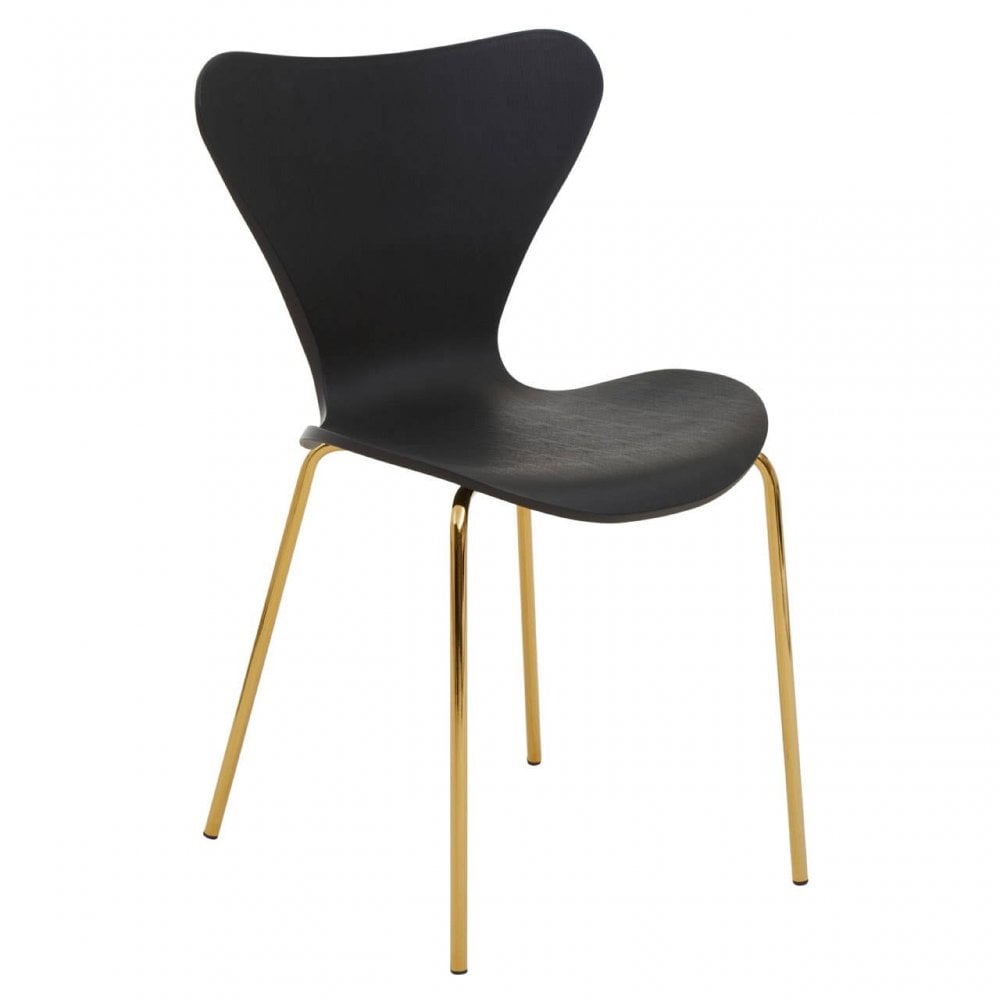 Laila Dining Chair With Black Seat
