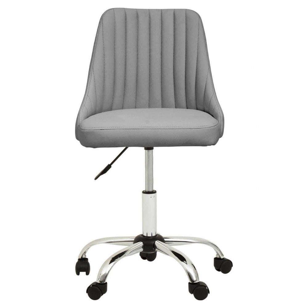 Brent Grey Leather Effect Home Office Chair