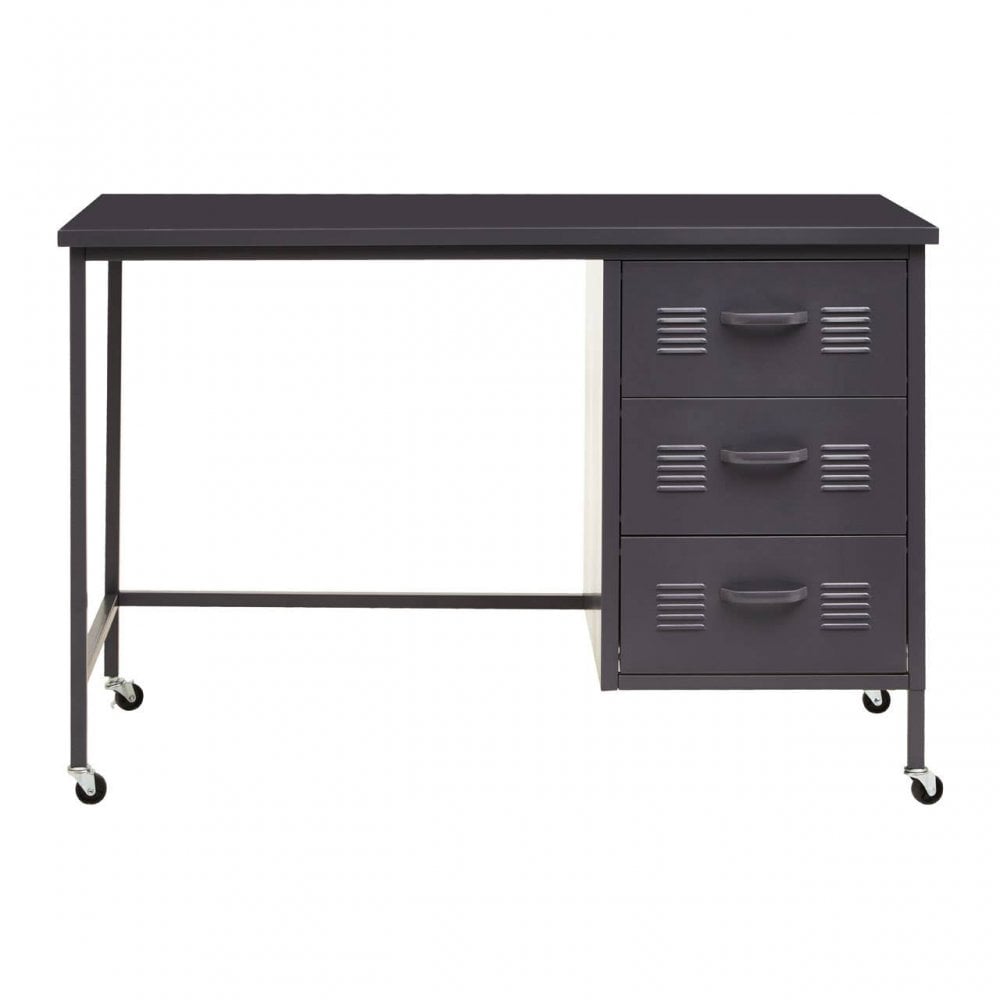 Academy Three Drawer Grey Desk