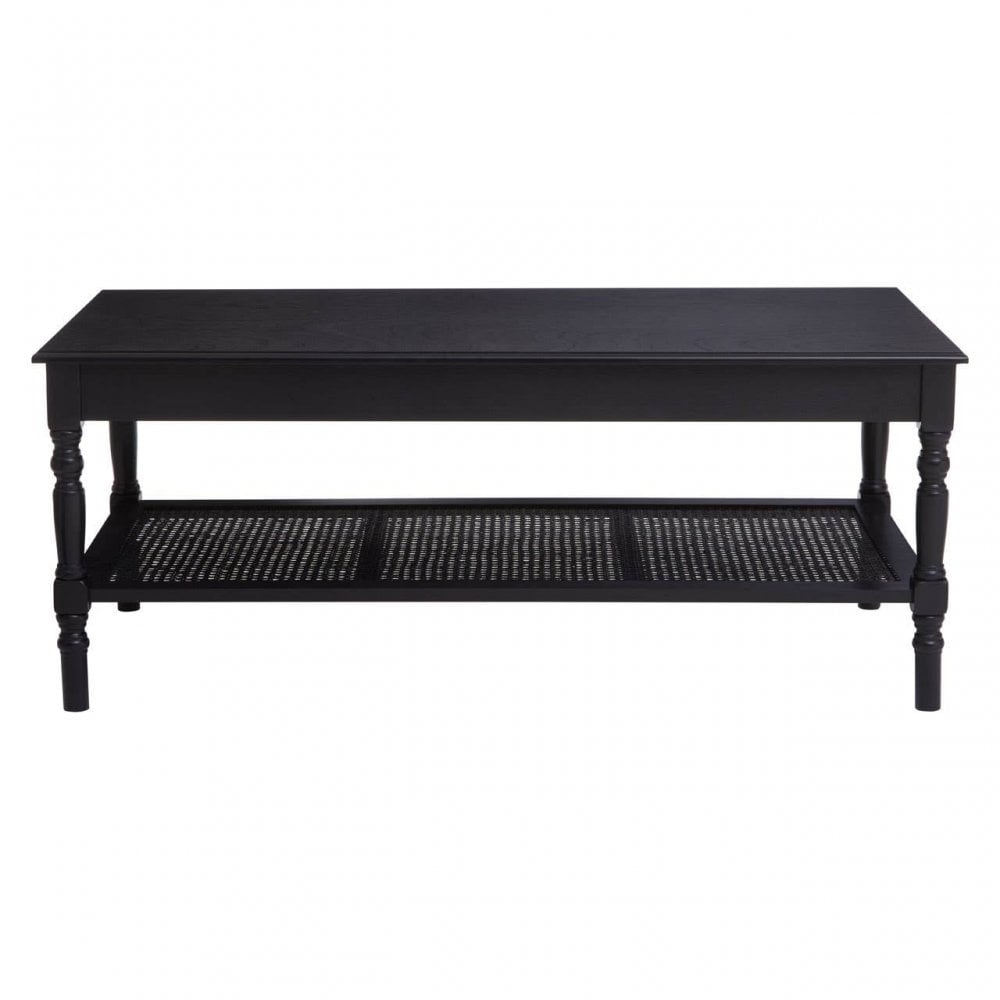 Heritage Pine Wood Black Coffee Table