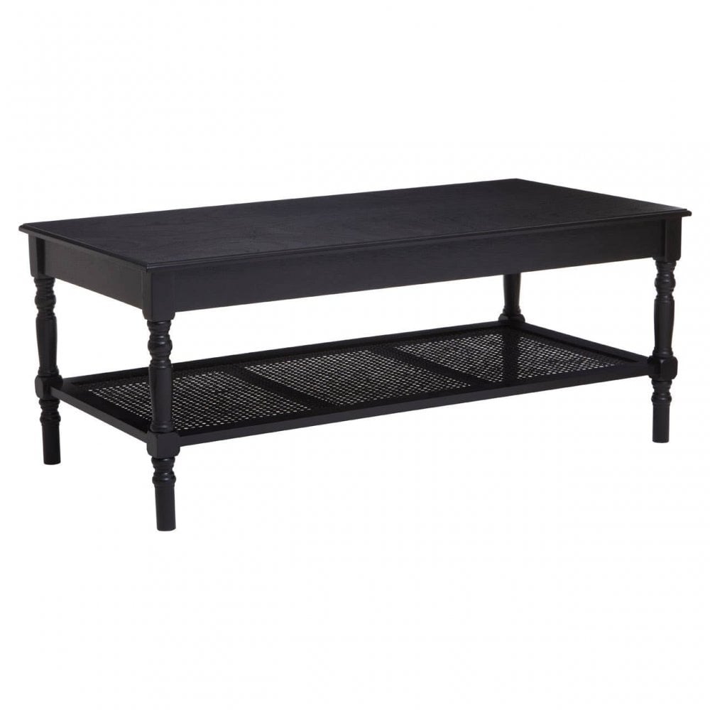 Heritage Pine Wood Black Coffee Table