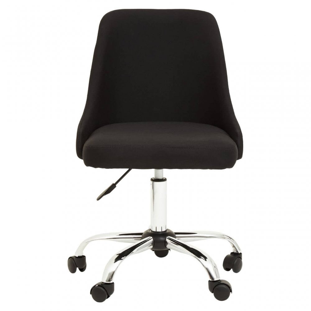 Brent Black And Chrome Home Office Chair