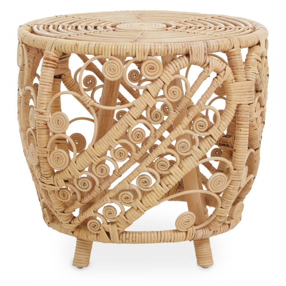 Mataram Large Natural Rattan Stool Or Table