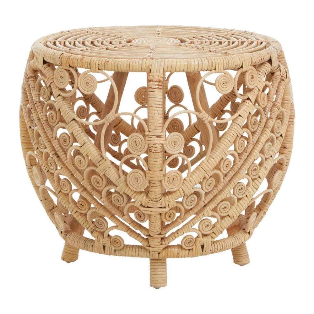 Mataram Large Natural Rattan Stool Or Table