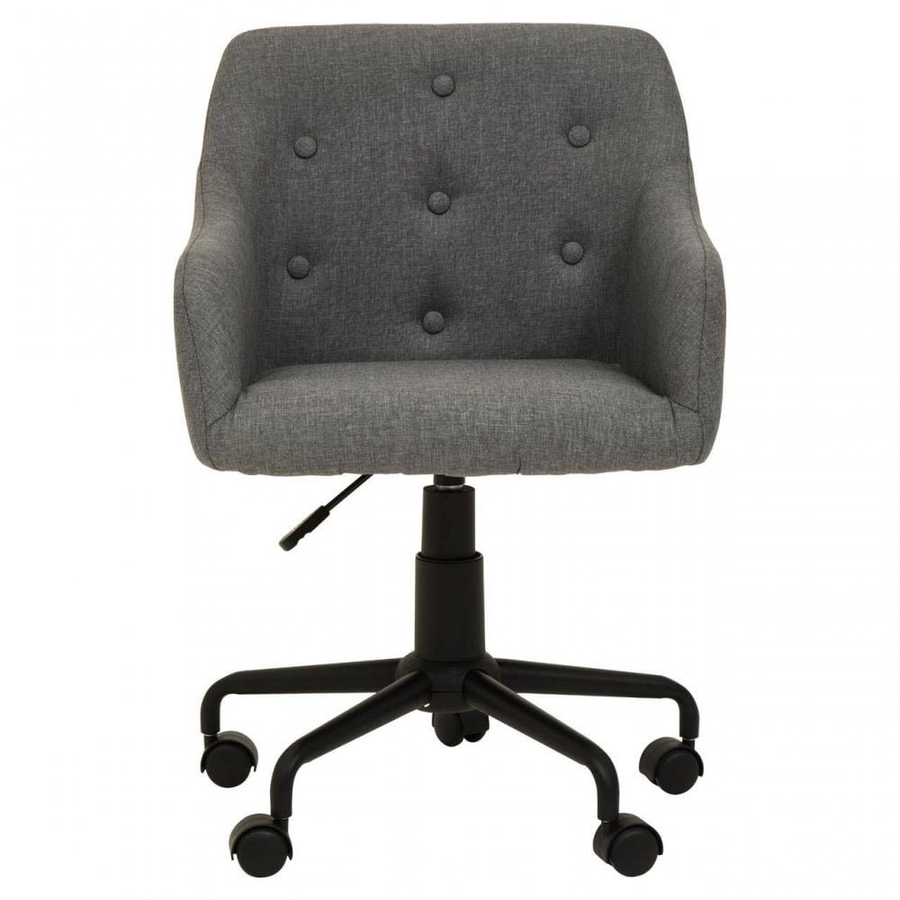 Brent Tufted Grey And Black Home Office Chair