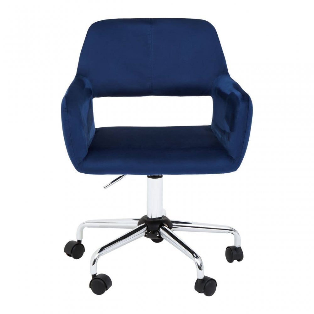 Brent Navy Velvet And Chrome Base Home Office Chair