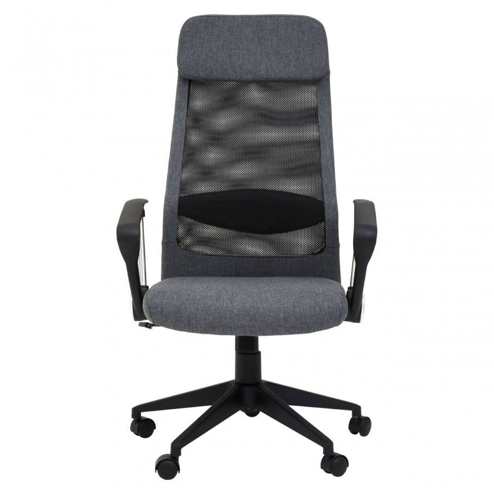 Brent Black Mesh And Grey Fabric Home Office Chair