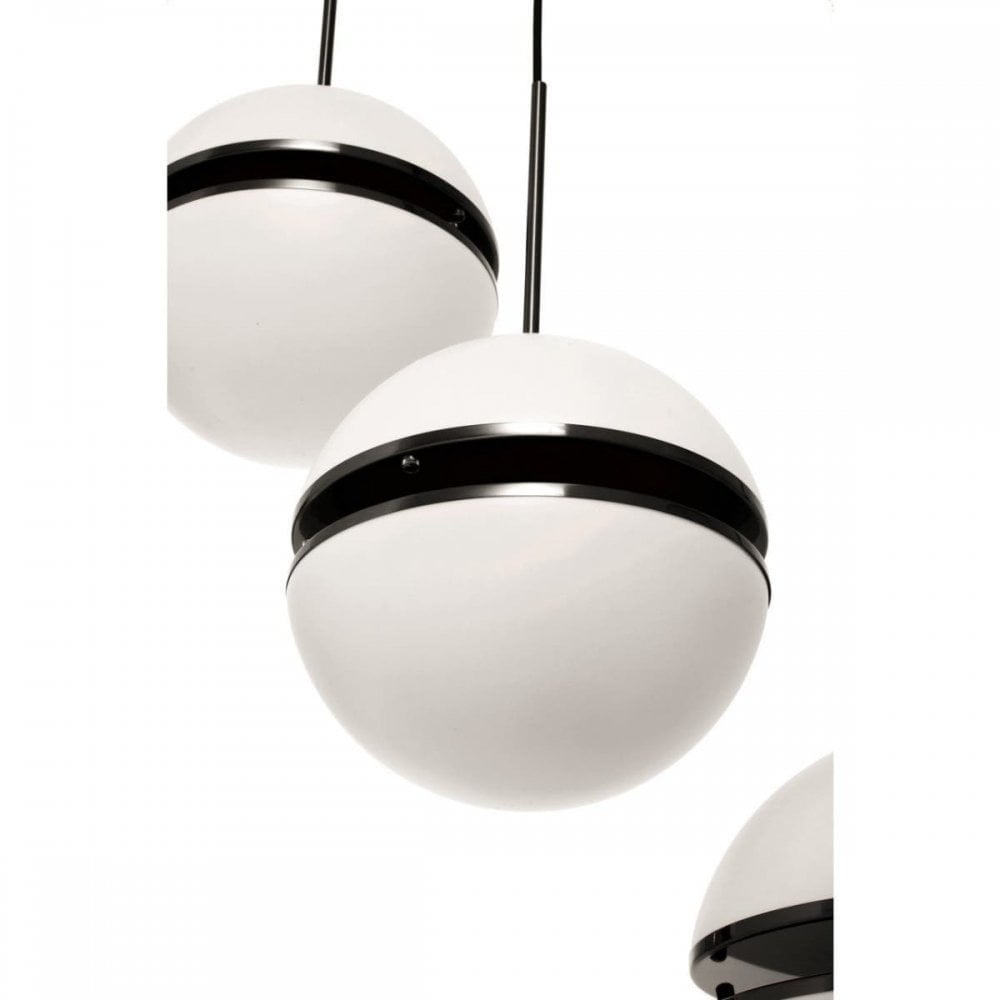 Abira Five Ball Matte Black Pendant Light