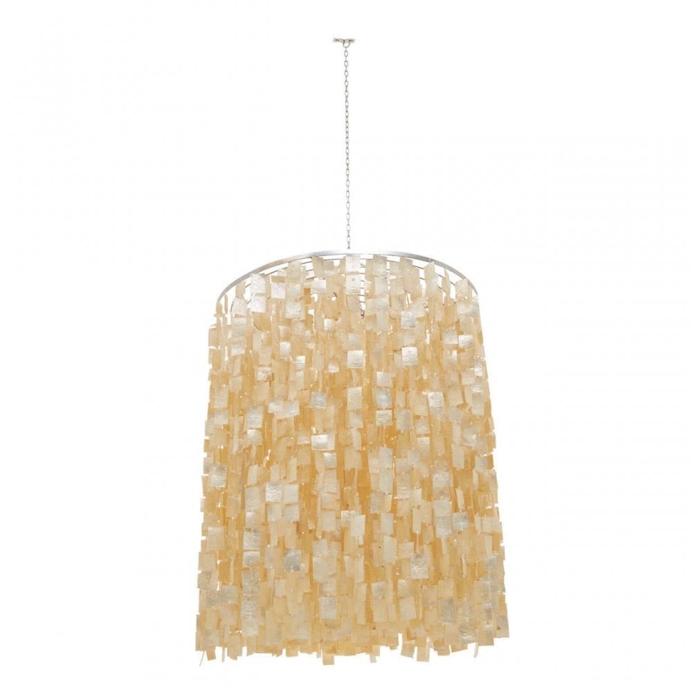 Palu Natural And Gold Shade Pendant