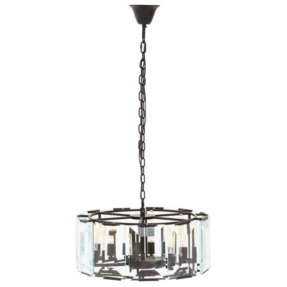 Babylon Small Black Iron Chandelier