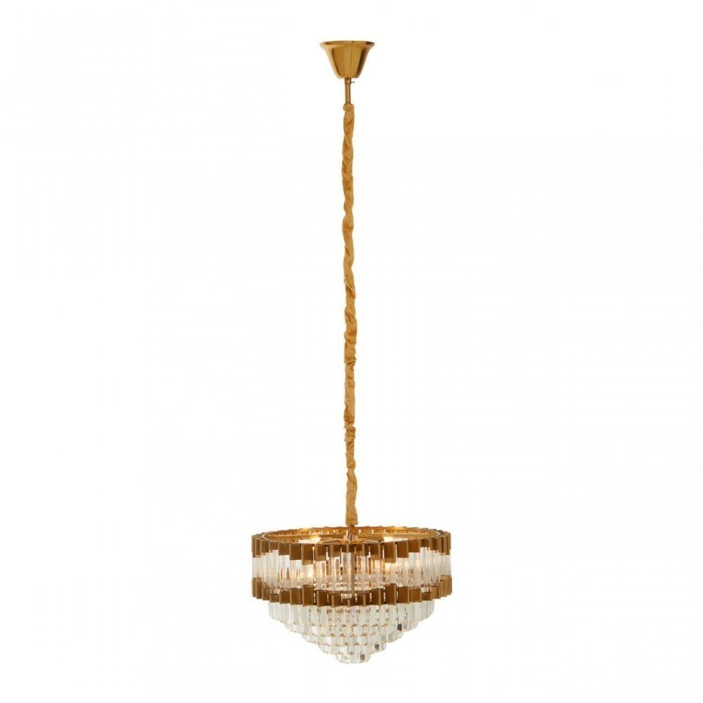 Babylon Four Bulb Antique Gold Chandelier