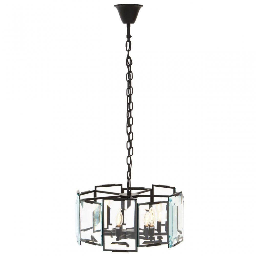 Babylon Black Six Bulb Chandelier