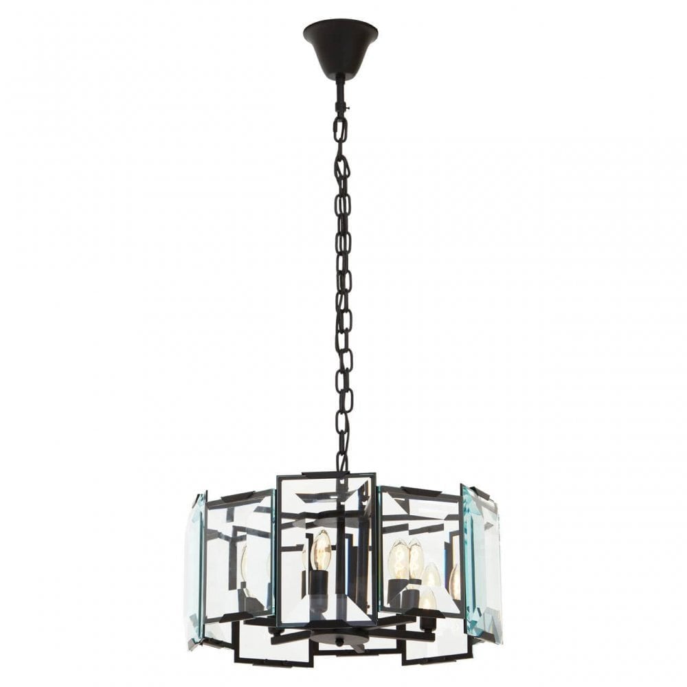 Babylon Black Six Bulb Chandelier