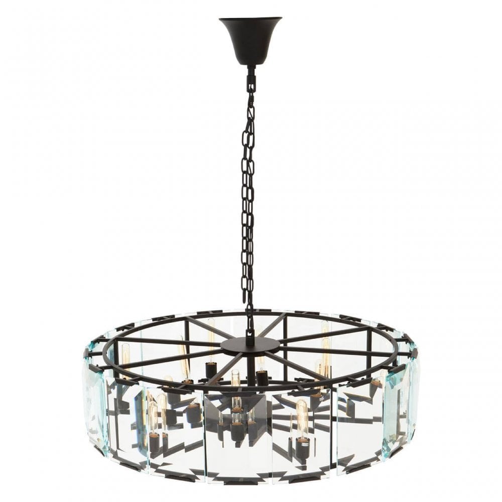 Babylon Large Black Iron Chandelier