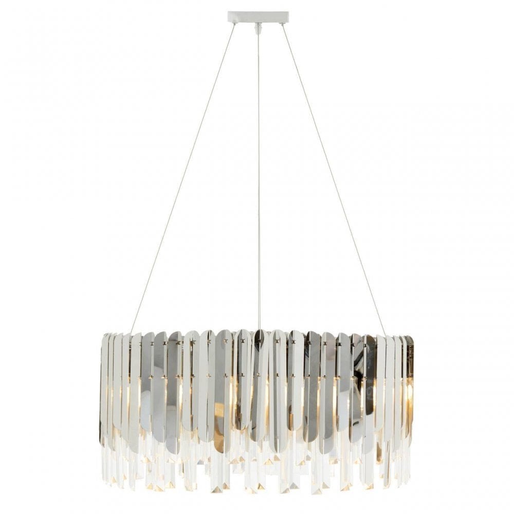 Babylon Eight Bulb Chrome Chandelier