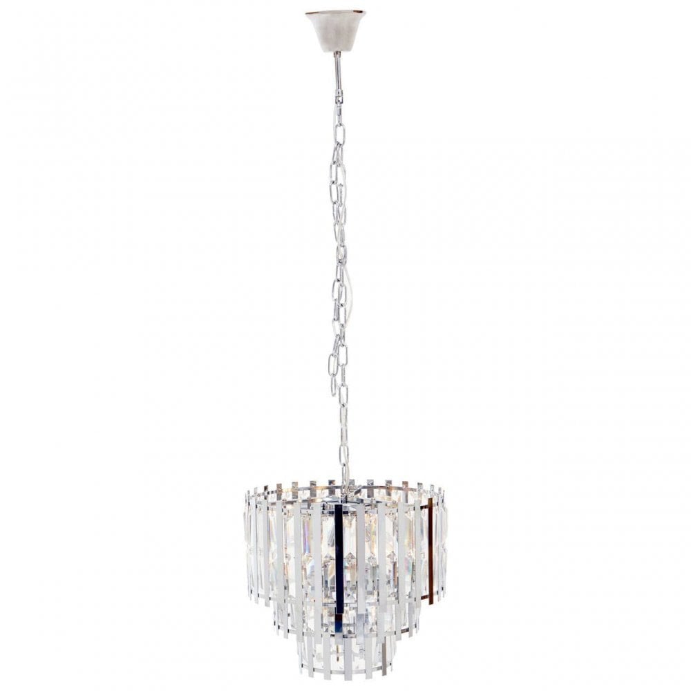 Babylon Eight Bulb Chrome Chandelier