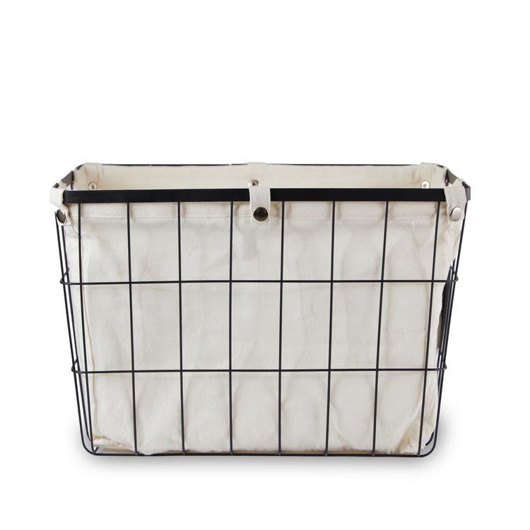 Harga Large Matte Black Wire Storage Basket