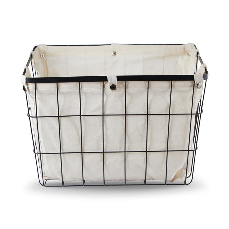 Harga Large Matte Black Wire Storage Basket