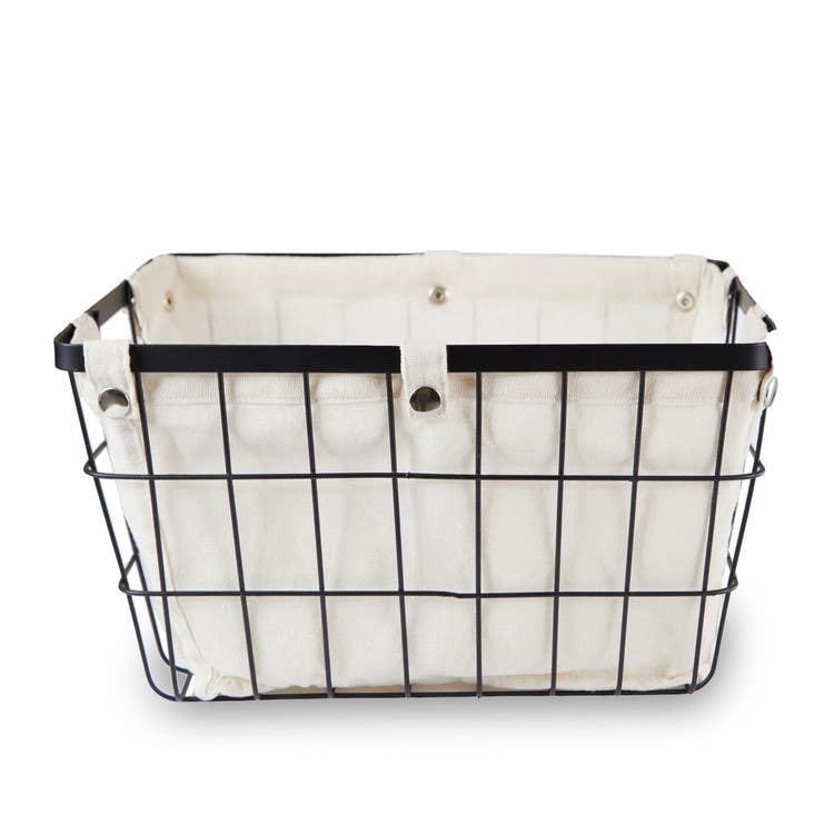 Harga Medium Matte Black Wire Storage Basket