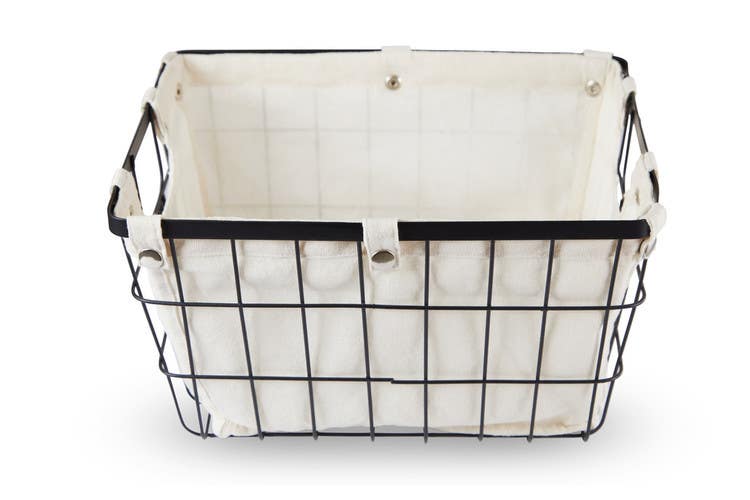 Harga Medium Matte Black Wire Storage Basket