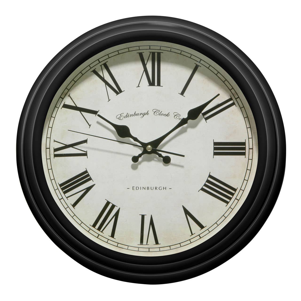 Black Lined Rim Wall Clock