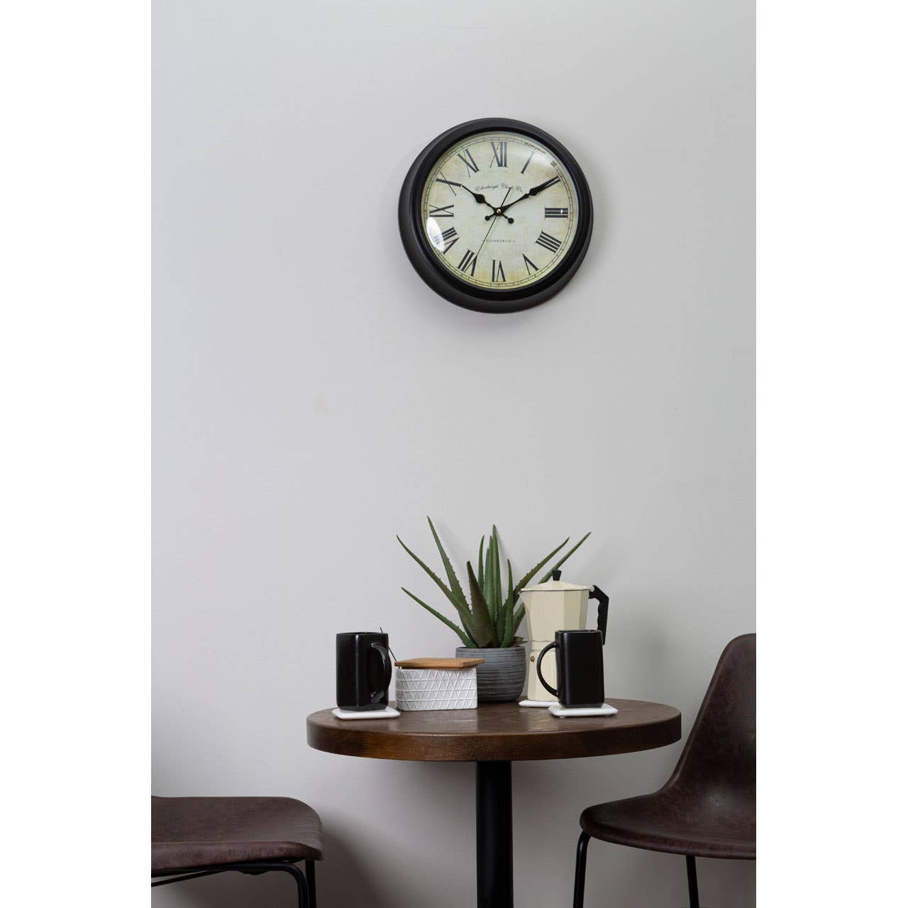 Black Lined Rim Wall Clock