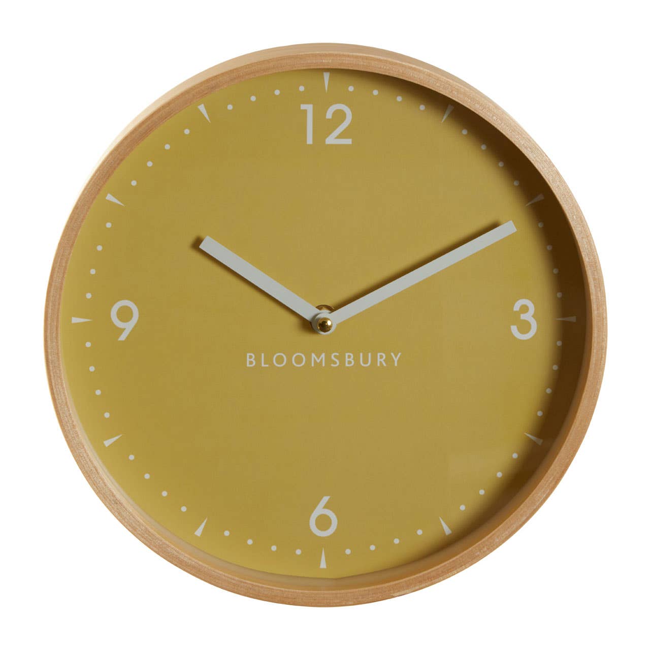 Vitus Yellow Wood Small Numbers Wall Clock