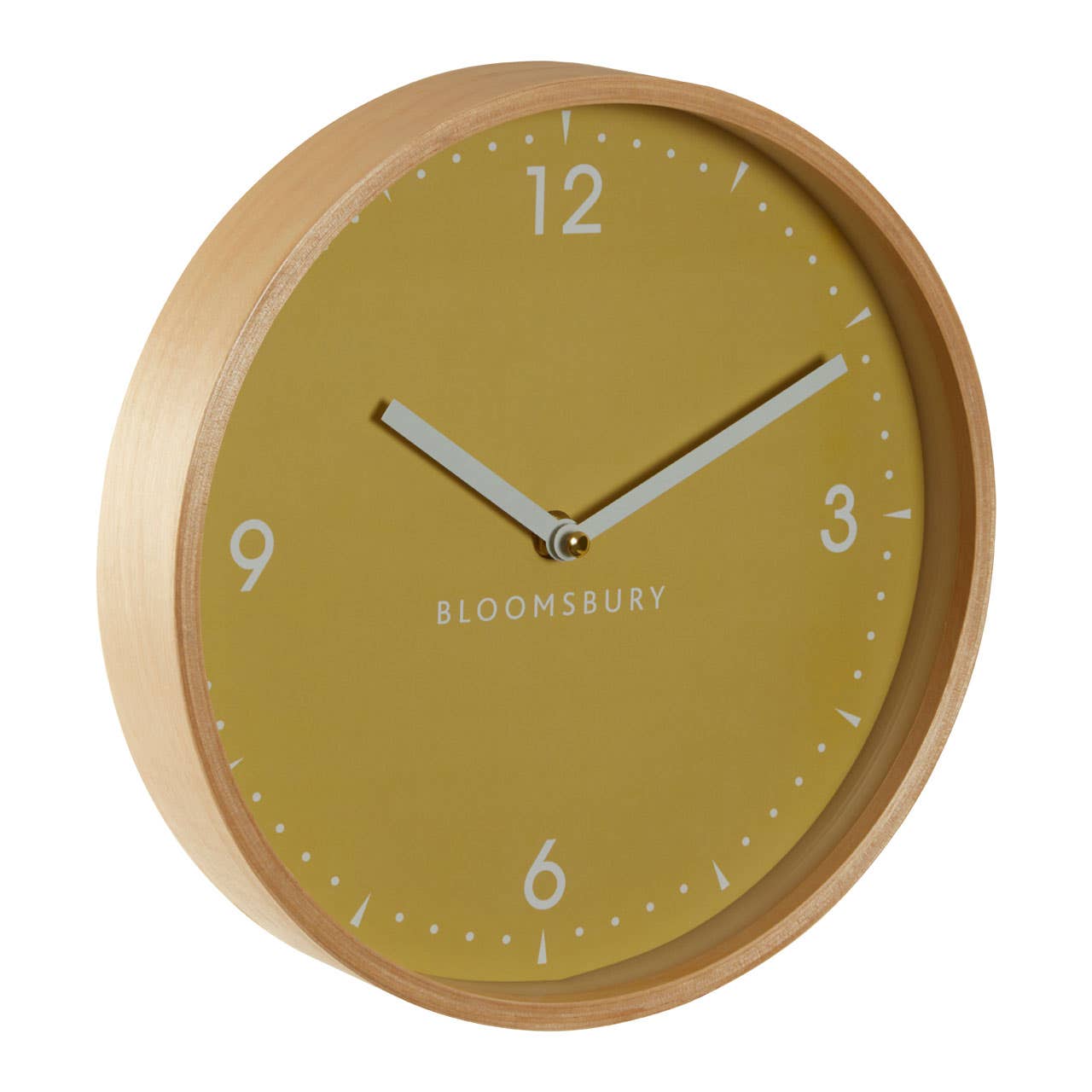 Vitus Yellow Wood Small Numbers Wall Clock