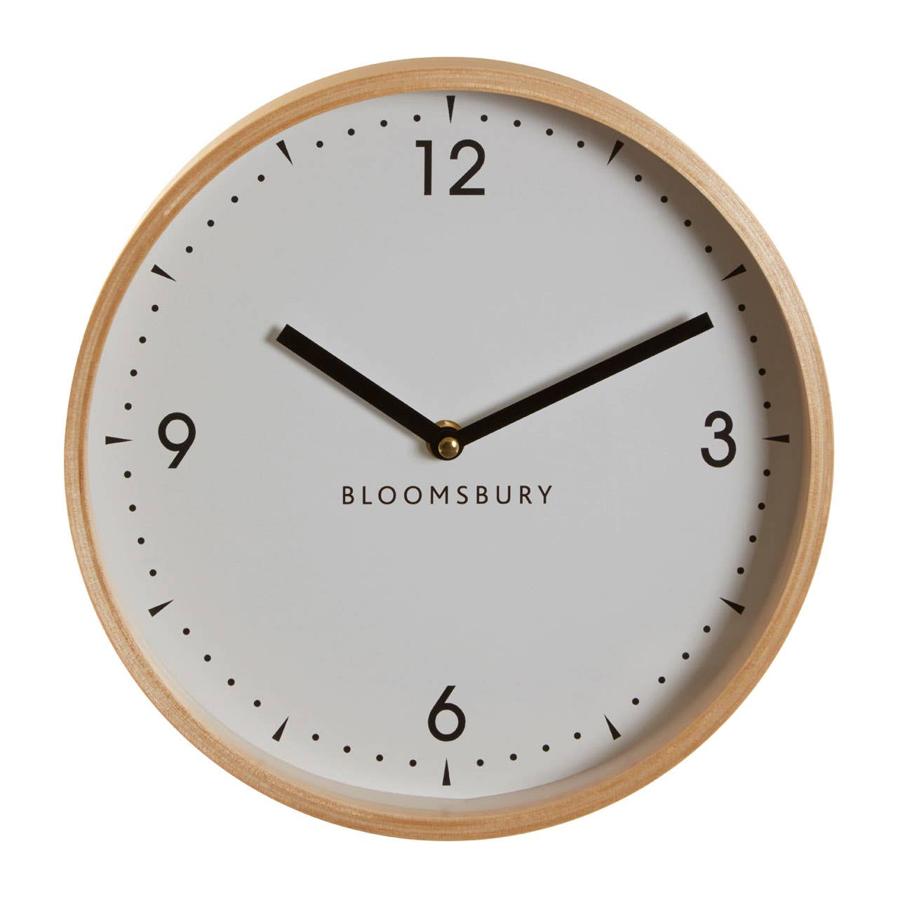 Vitus White Wood Small Numbers Wall Clock