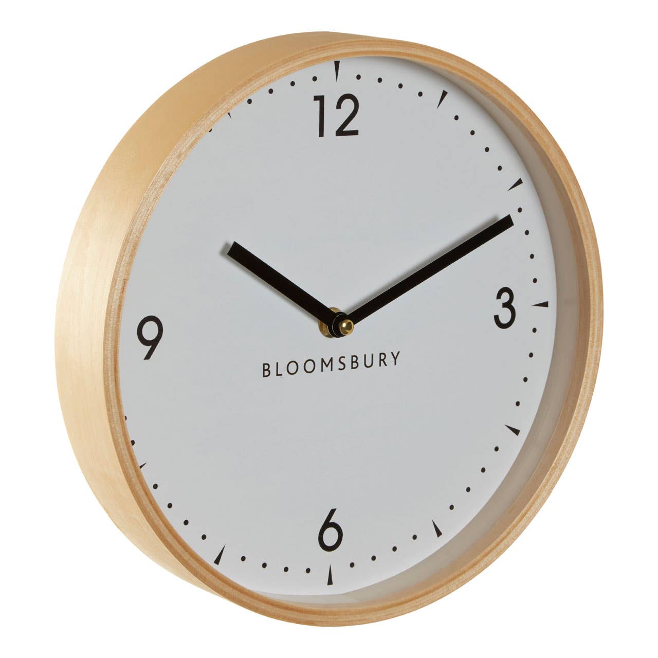 Vitus White Wood Small Numbers Wall Clock