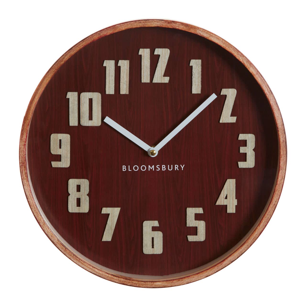 Vitus Red Grain Large Wall Clock