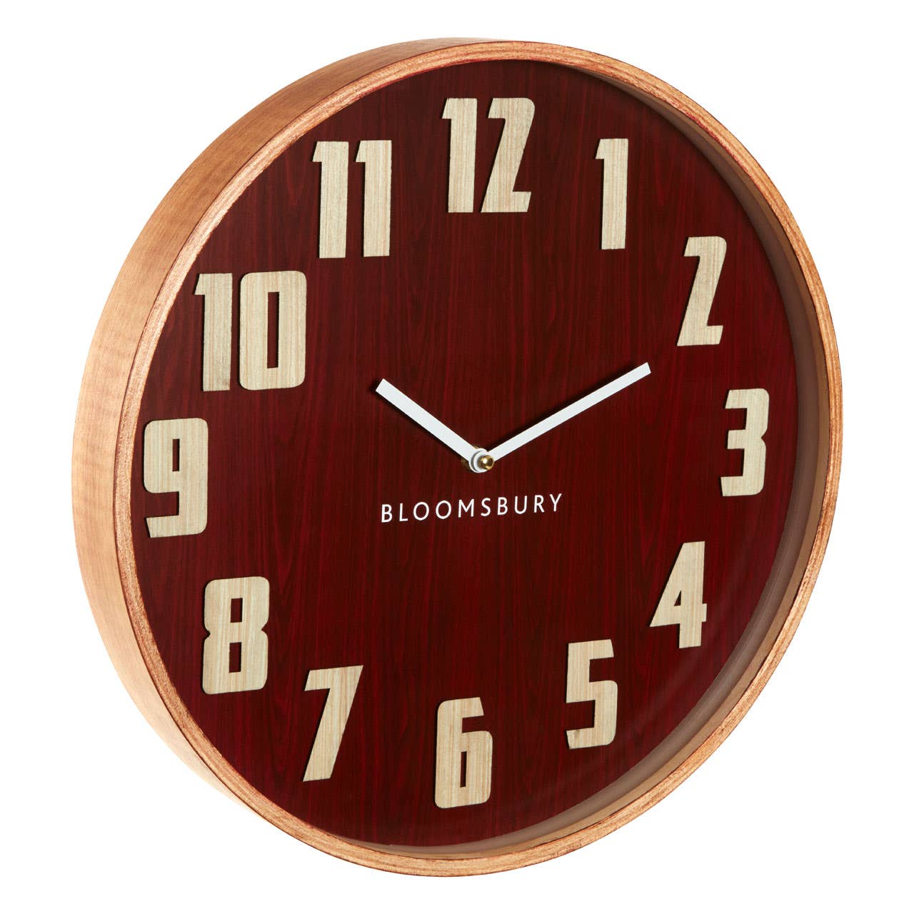 Vitus Red Grain Large Wall Clock