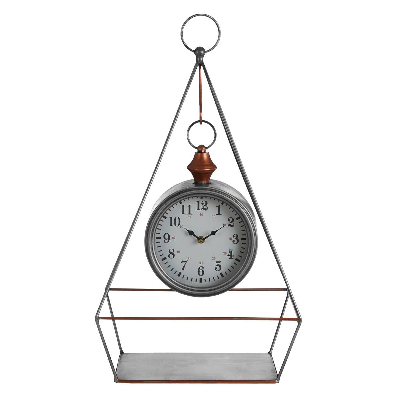 Hayden Antique Silver Finish Table Clock