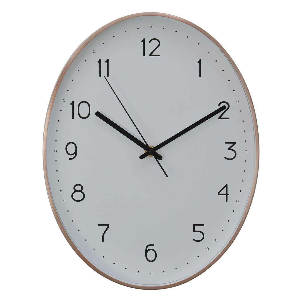 Elko Oval Wall Clock With Copper Finish