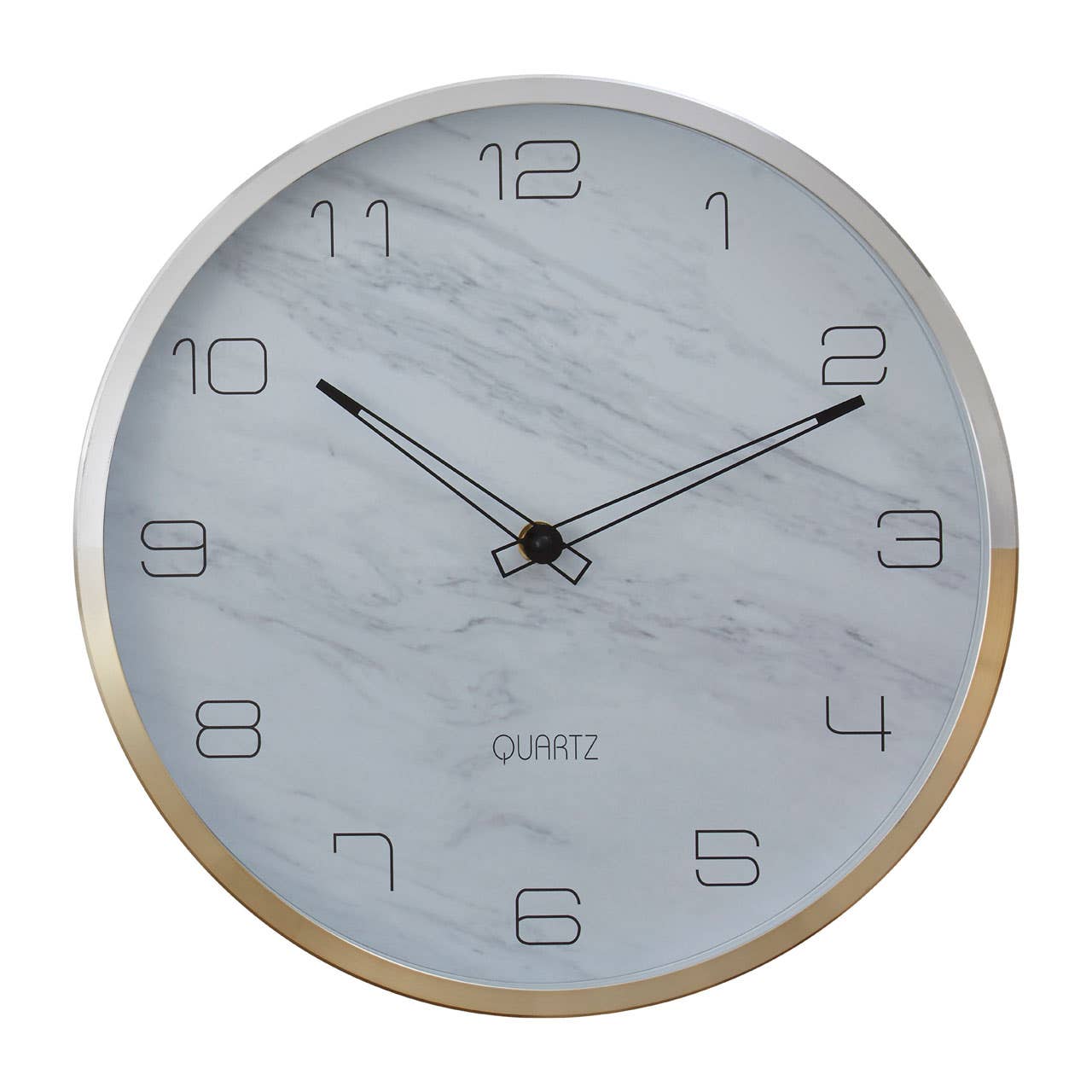 Elko Wall Clock With Silver / Gold Frame