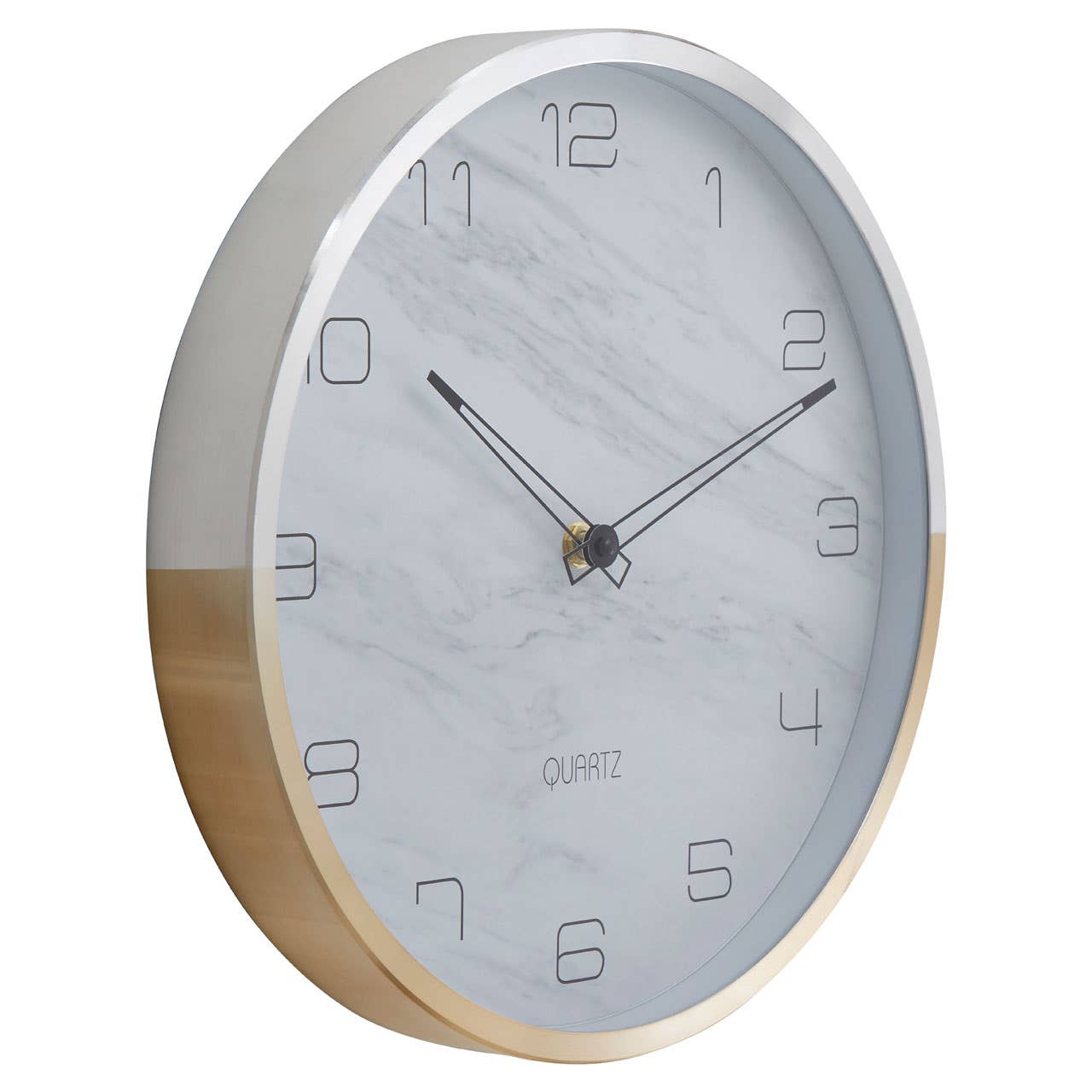 Elko Wall Clock With Silver / Gold Frame