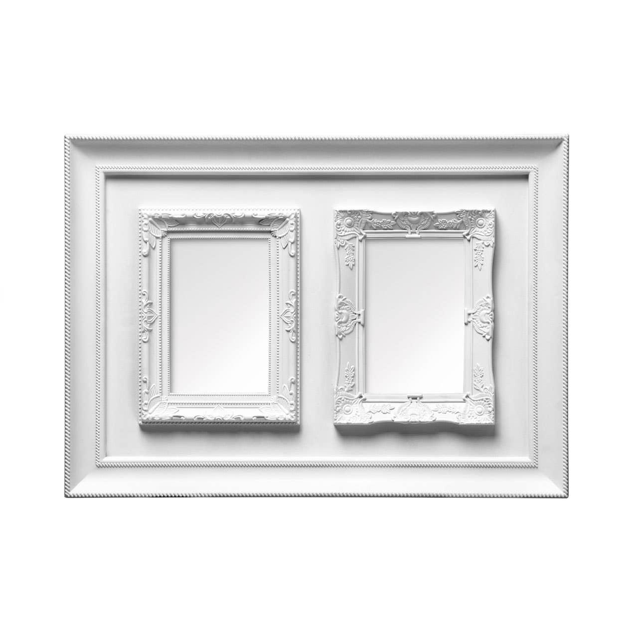 2 Photo White Plastic Multi Photo Frame