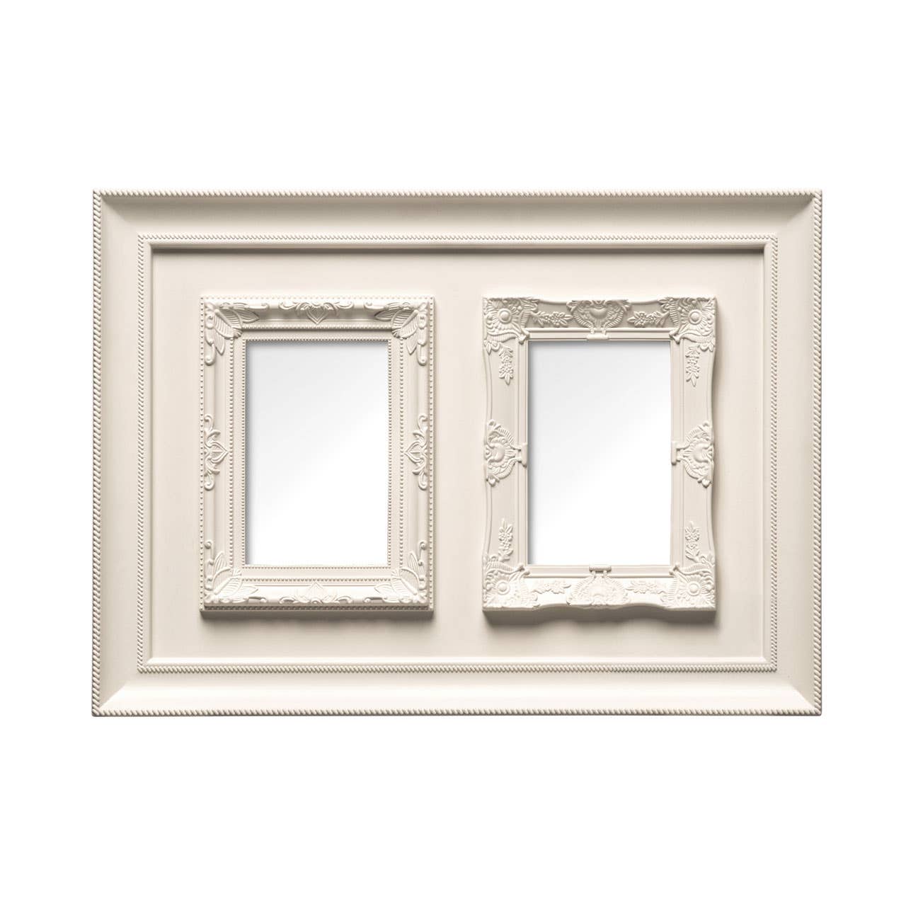 Cream Meta 2 Photo Frame