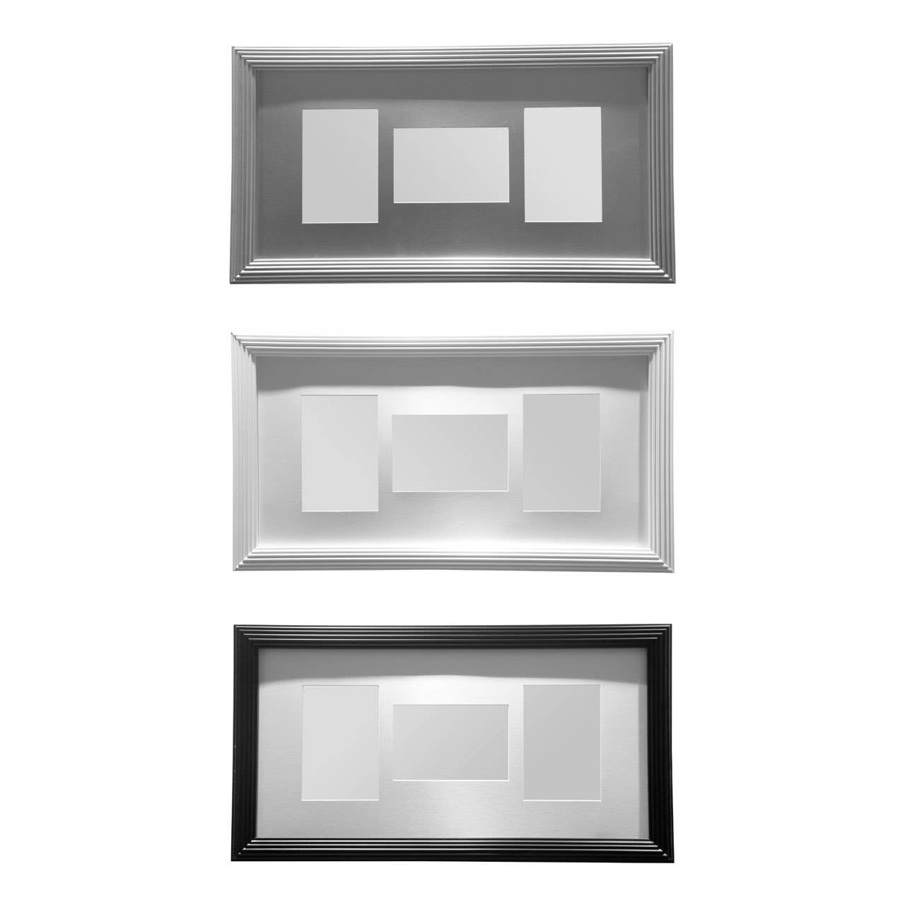 Black 3 Photo Multi Photo Frame