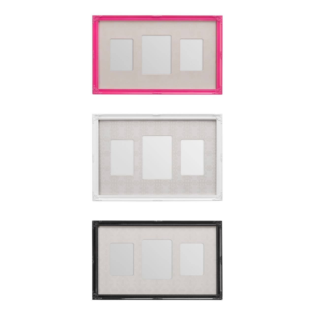 Pink 3 Photo Multi Photo Frame