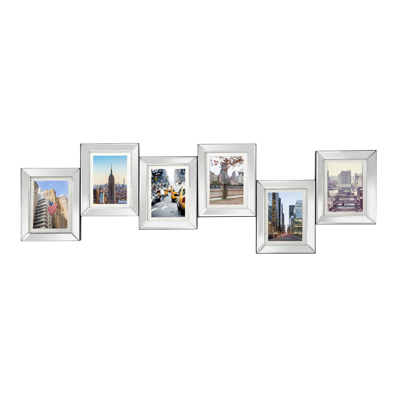 6 Photo Mirrored Multi Frame