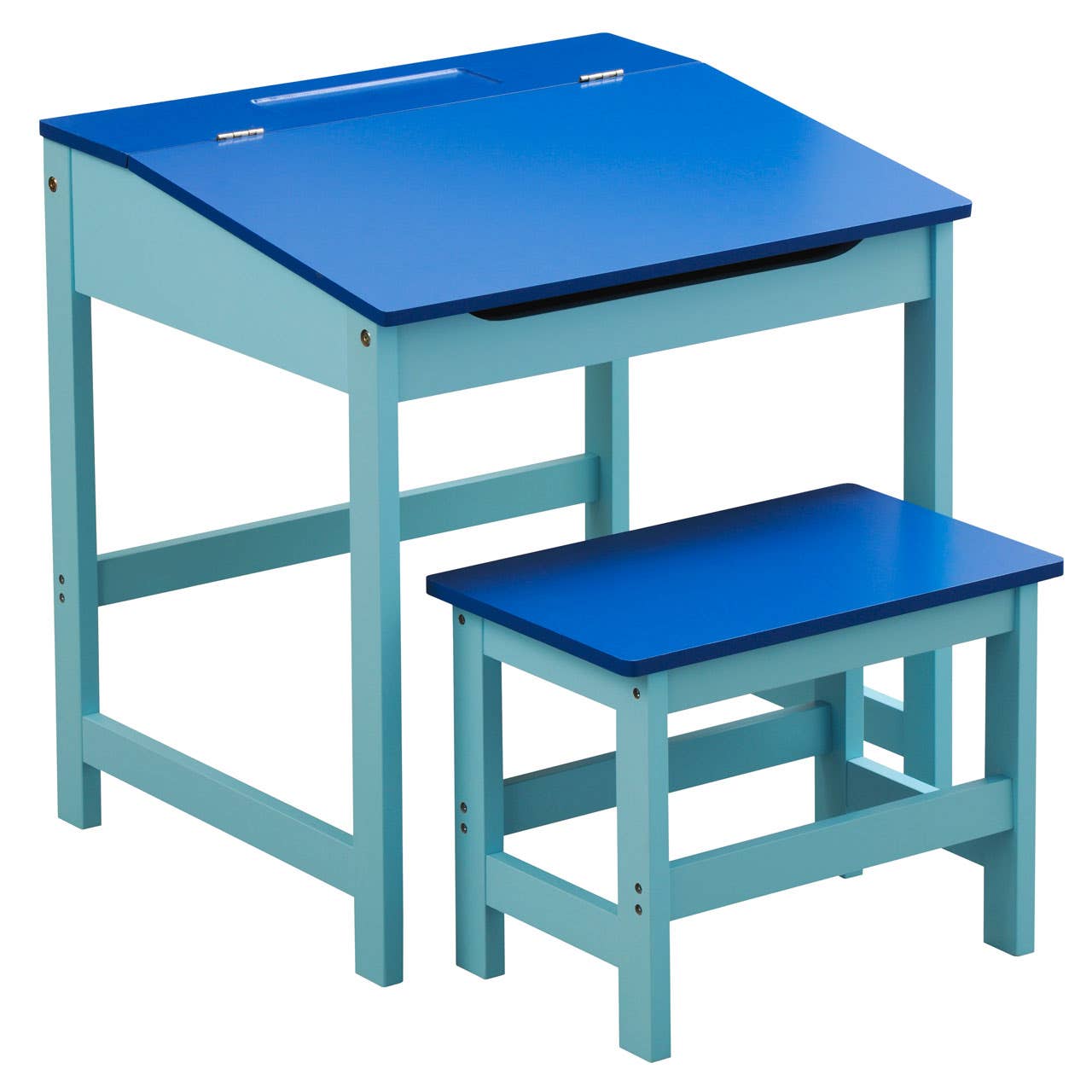 Children'S Blue Desk And Stool