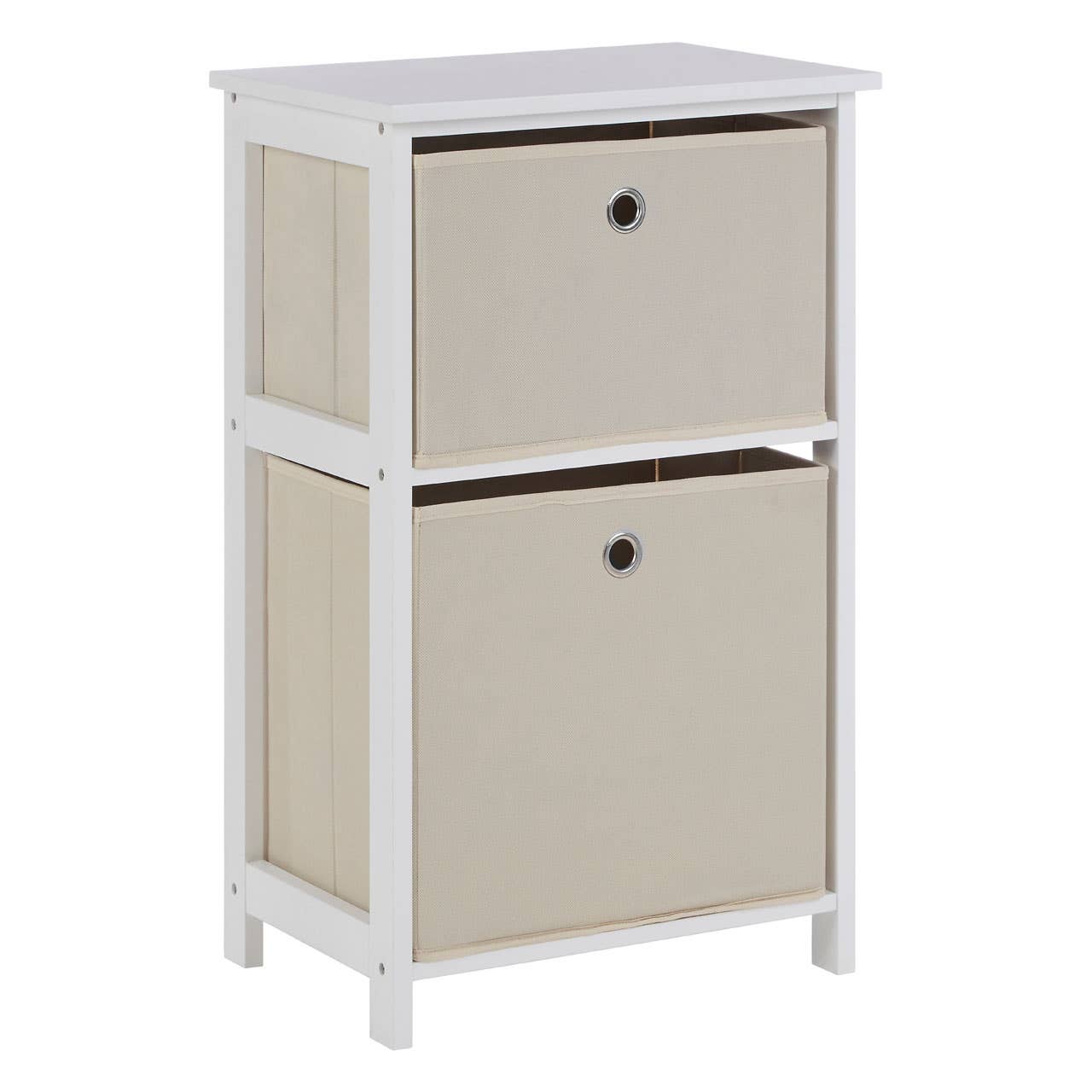 Lindo 2 Natural Fabric Drawers Cabinet