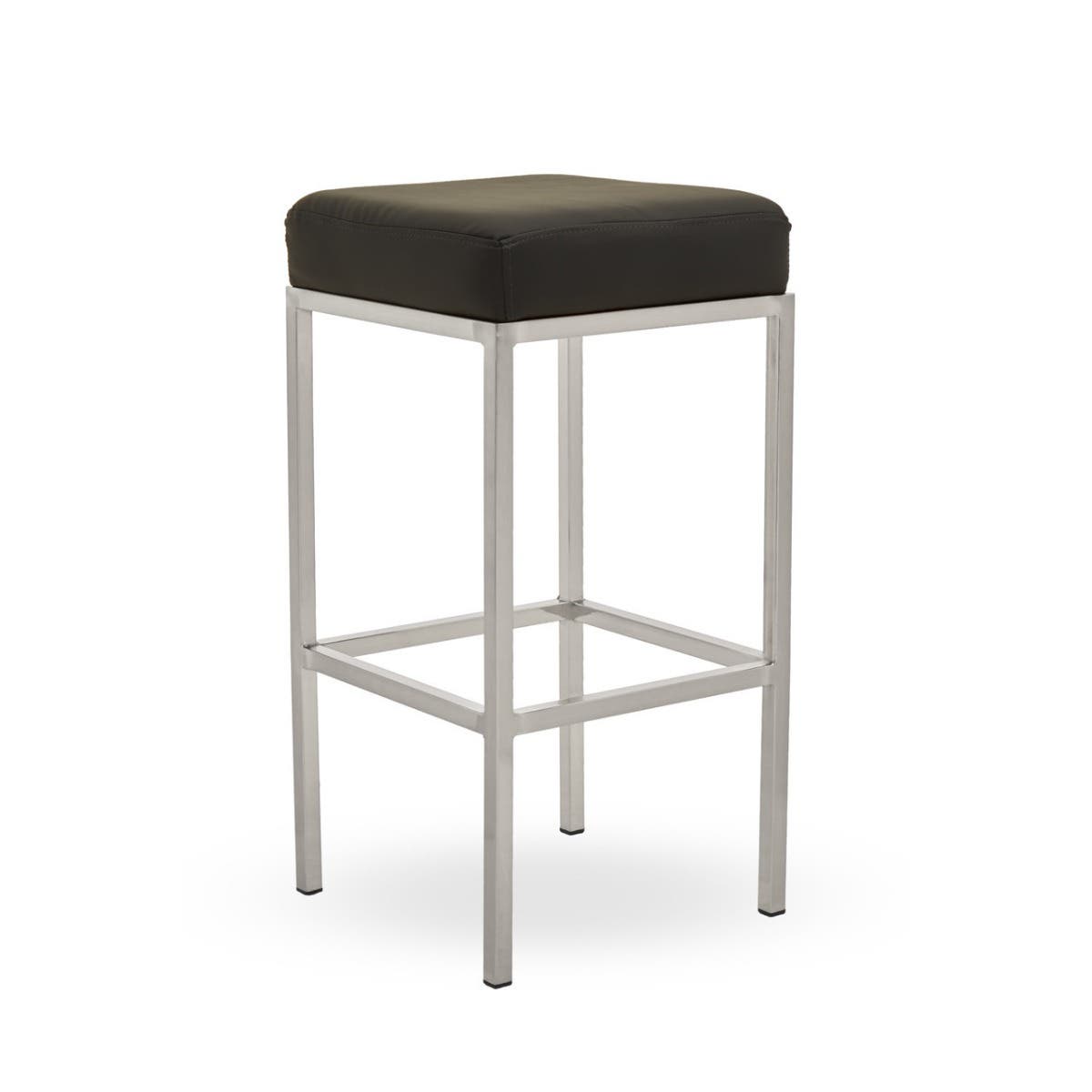 Baina Black Pu And Chrome Finish Bar Stool