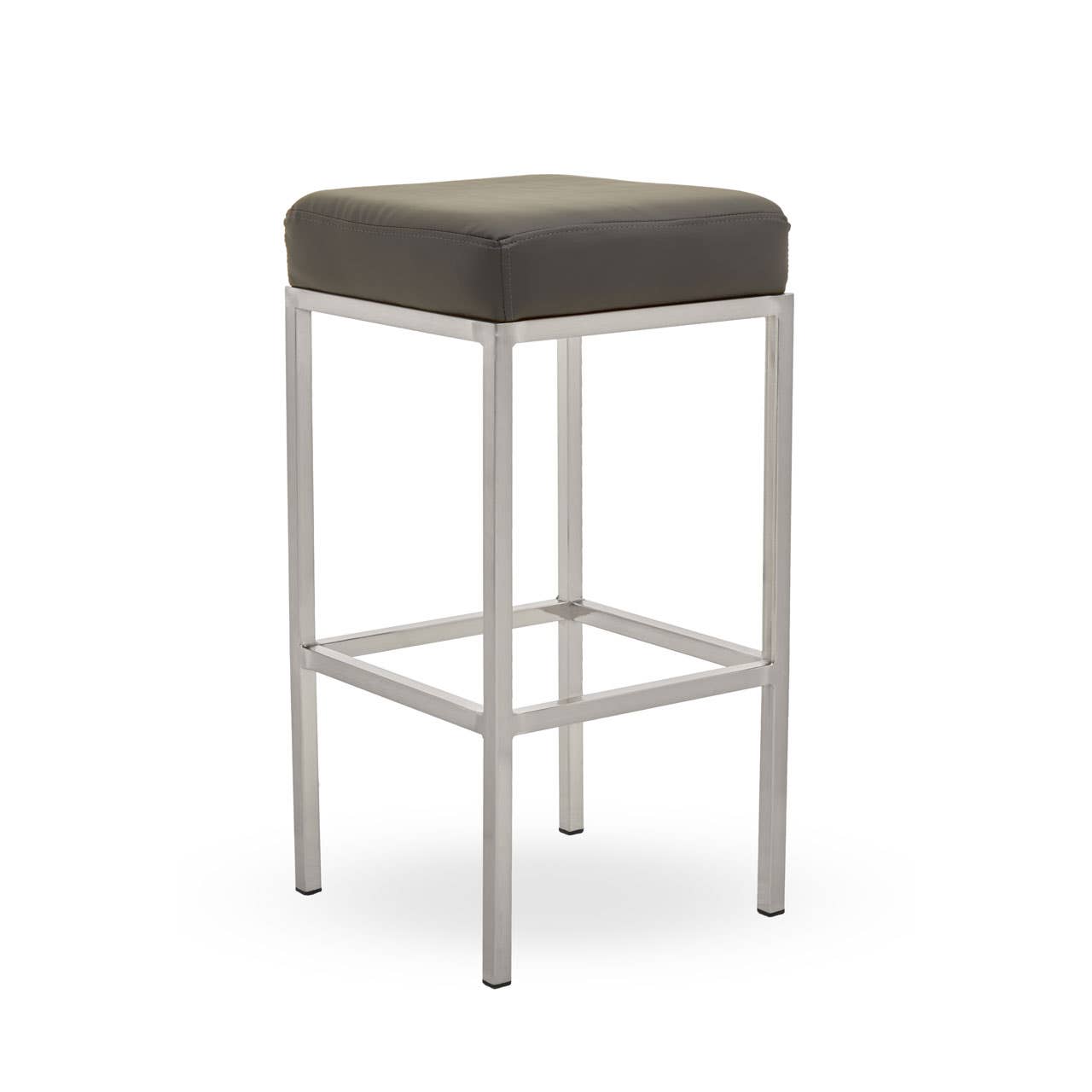 Baina Dark Grey And Chrome Finish Bar Stool