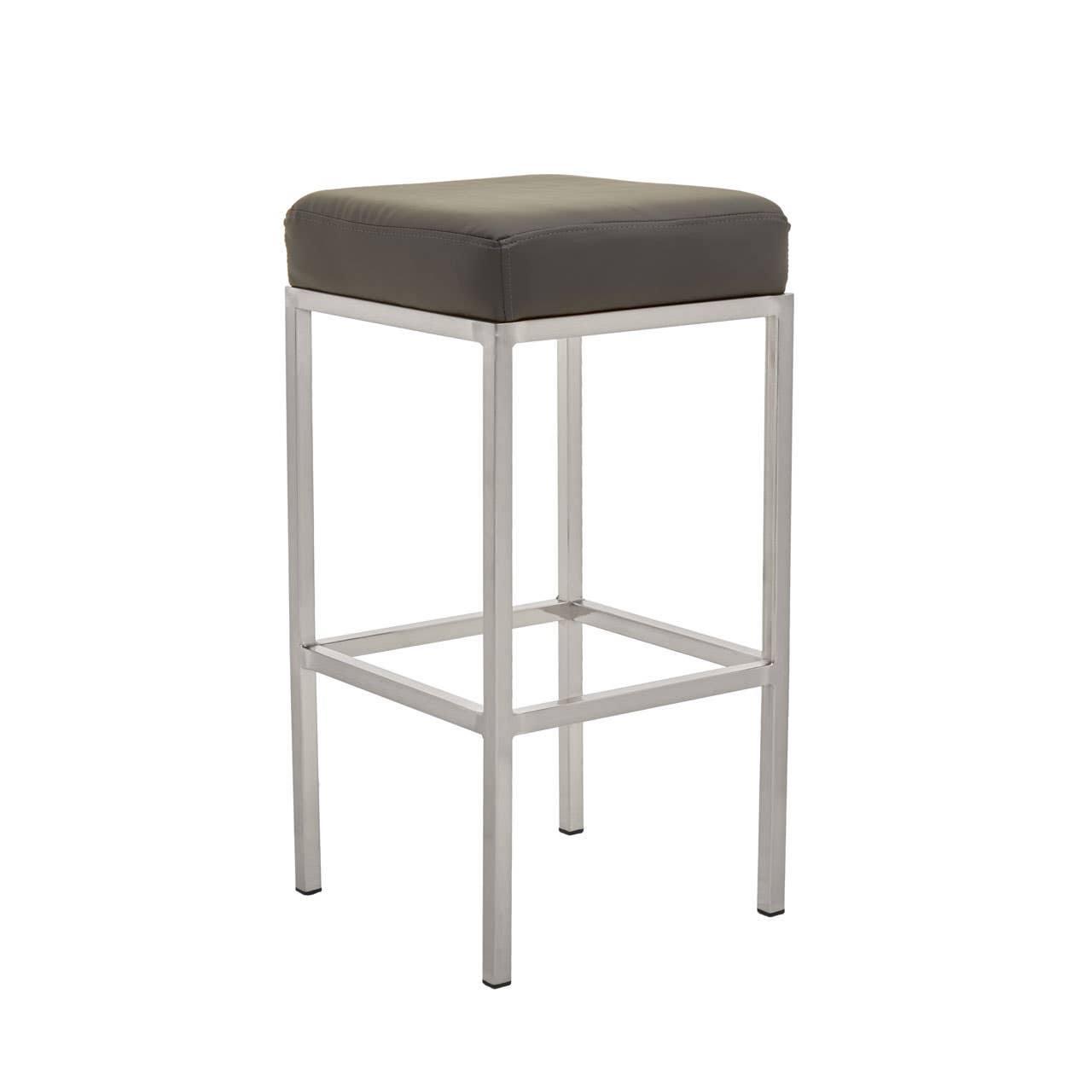 Baina Dark Grey And Chrome Finish Bar Stool