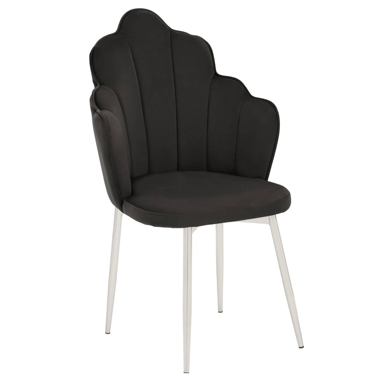 Tian Black Velvet Chair