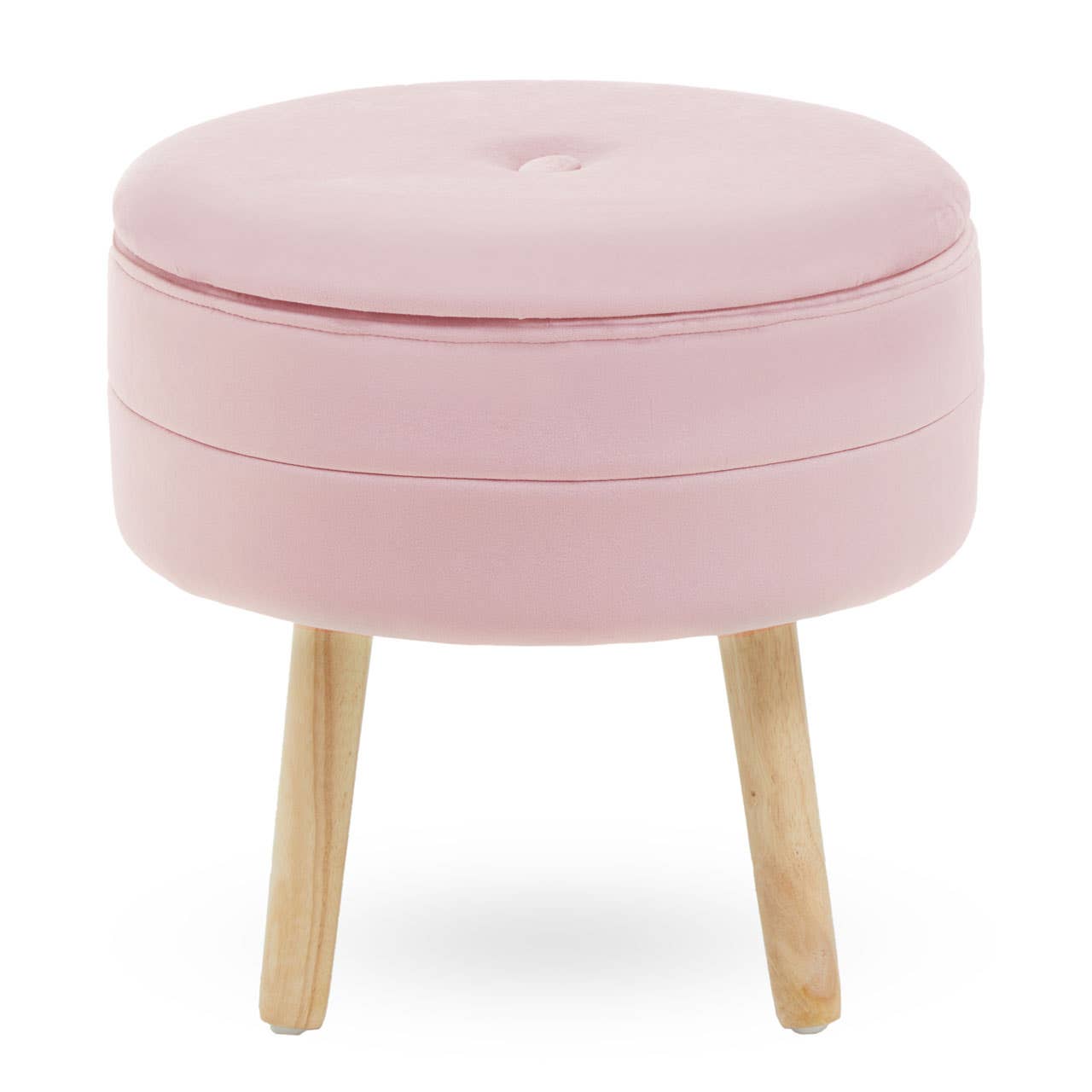 Ivy Pink Velvet Stool