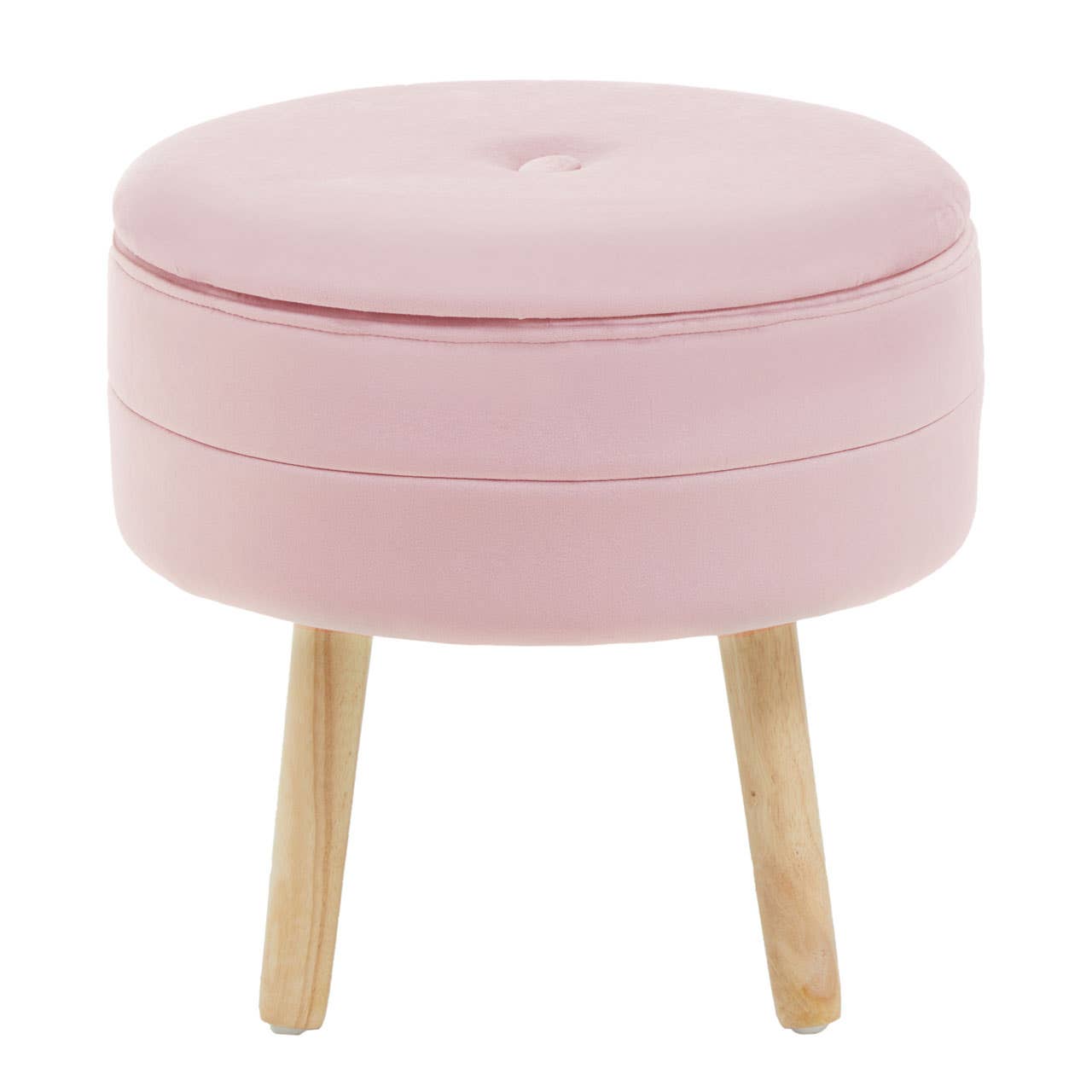 Ivy Pink Velvet Stool